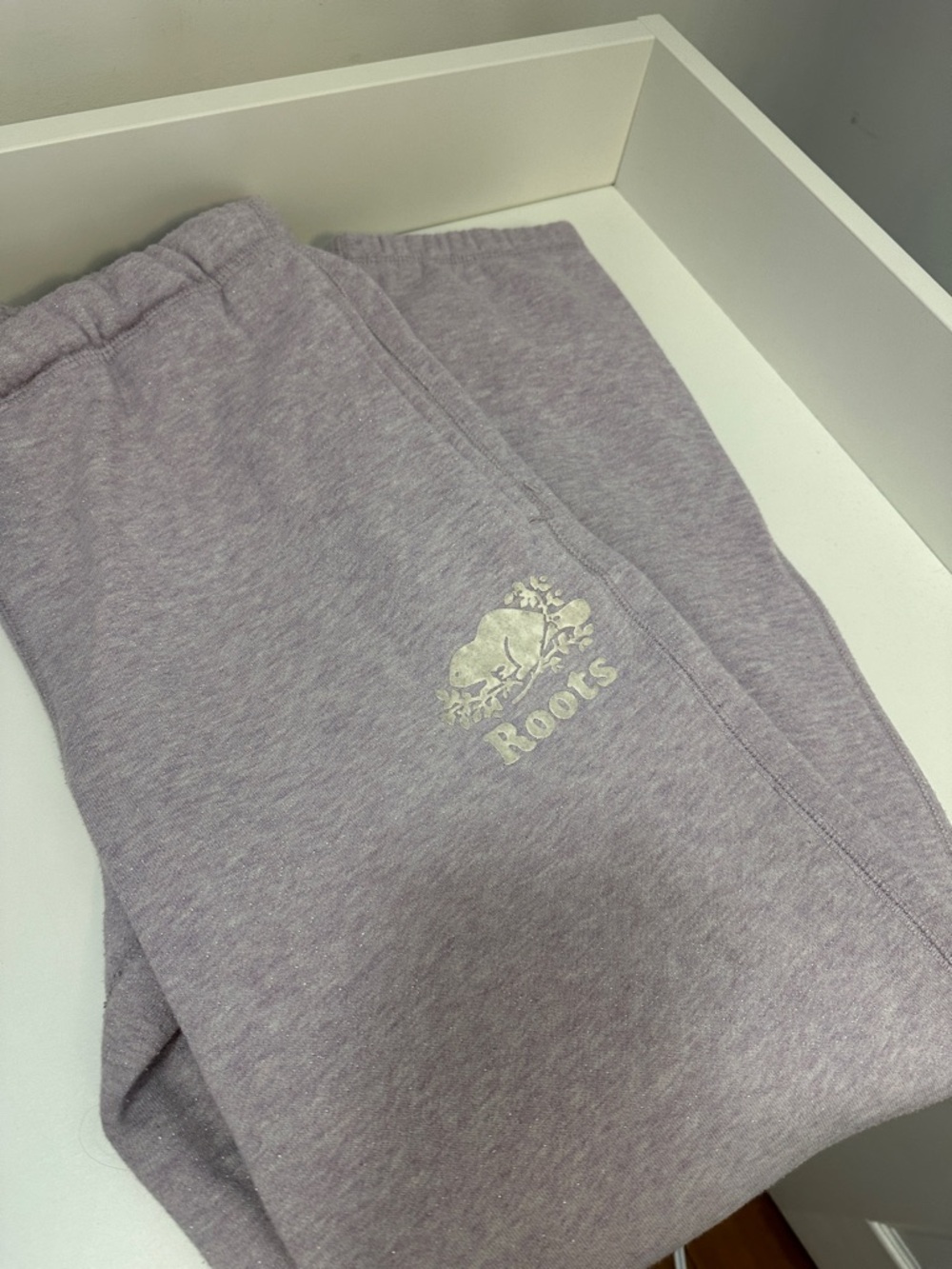 Roots Kids Lilac Sweatpants with Logo